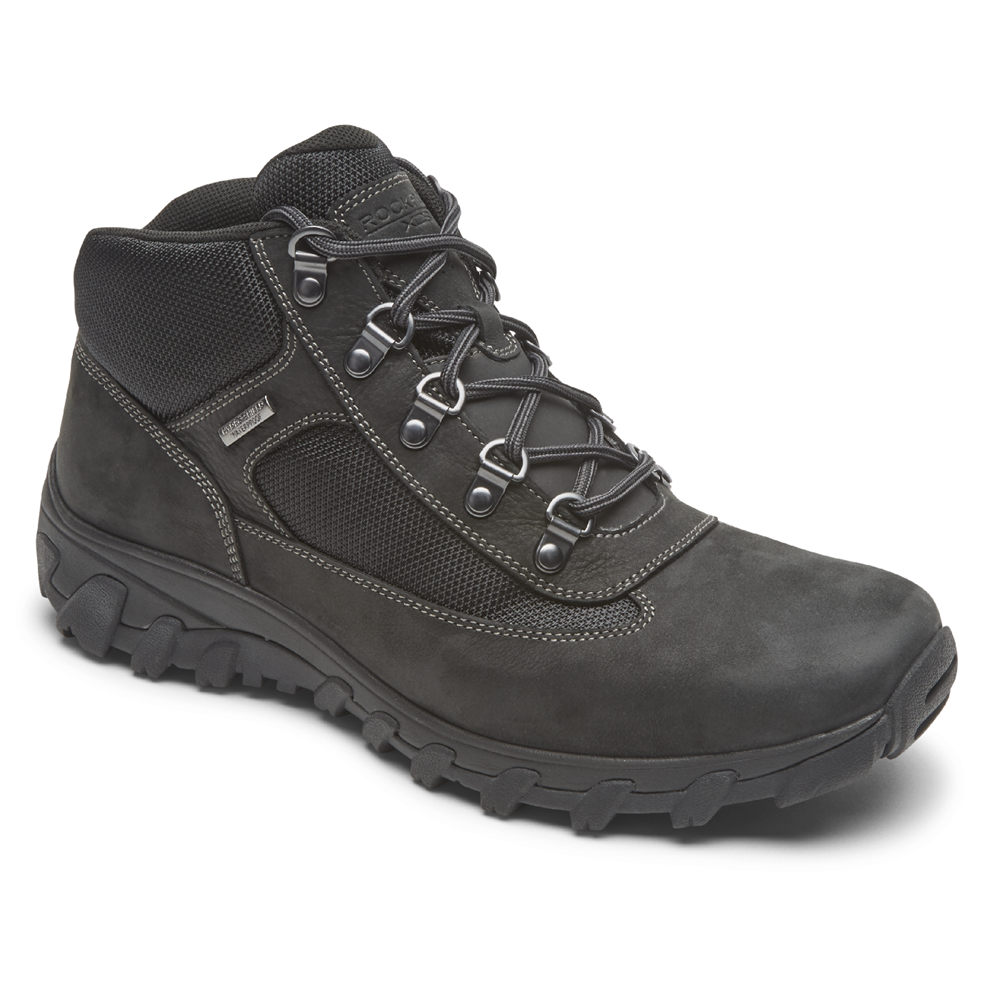 Rockport Mens Boots Black - Cold Springs Plus Waterproof Chukka - UK 476-VOINKQ